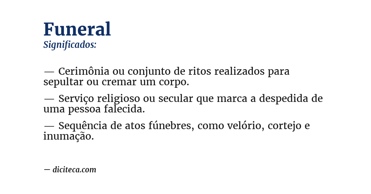 Significado de funeral