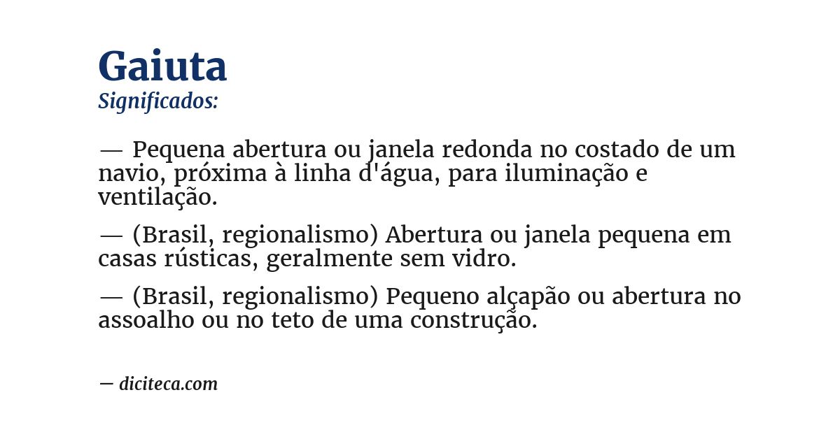 Significado de gaiuta