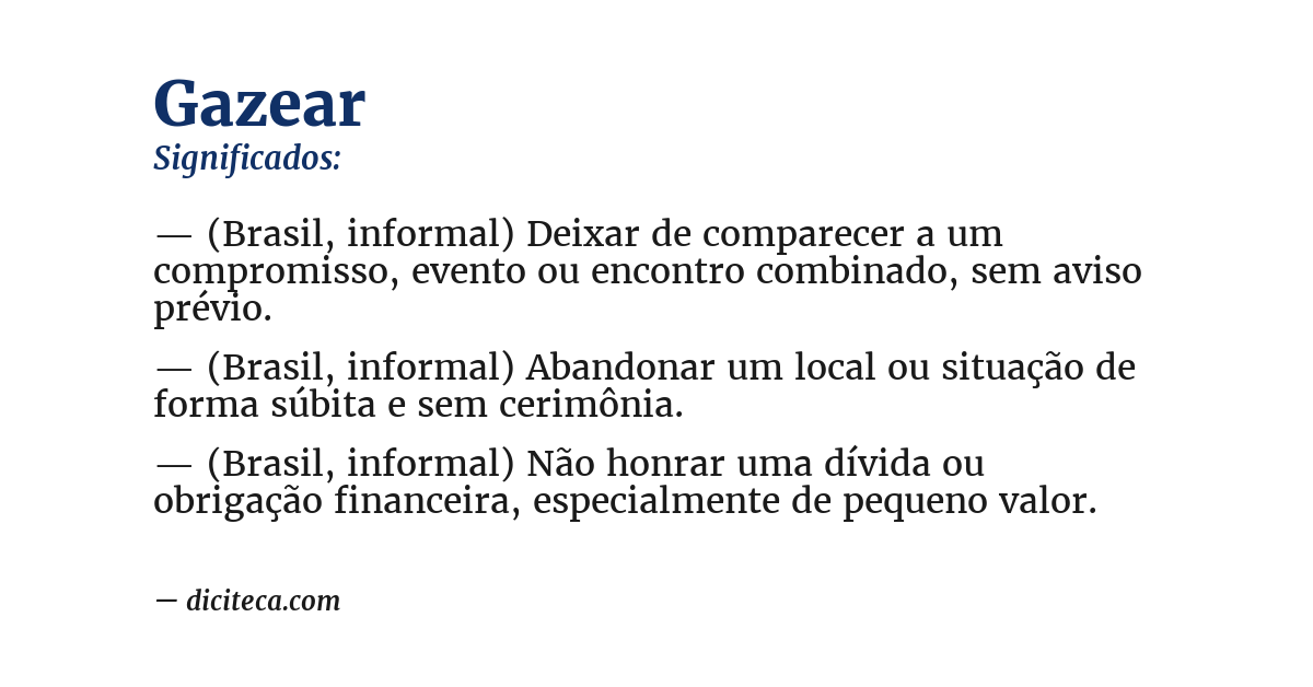 Significado de gazear