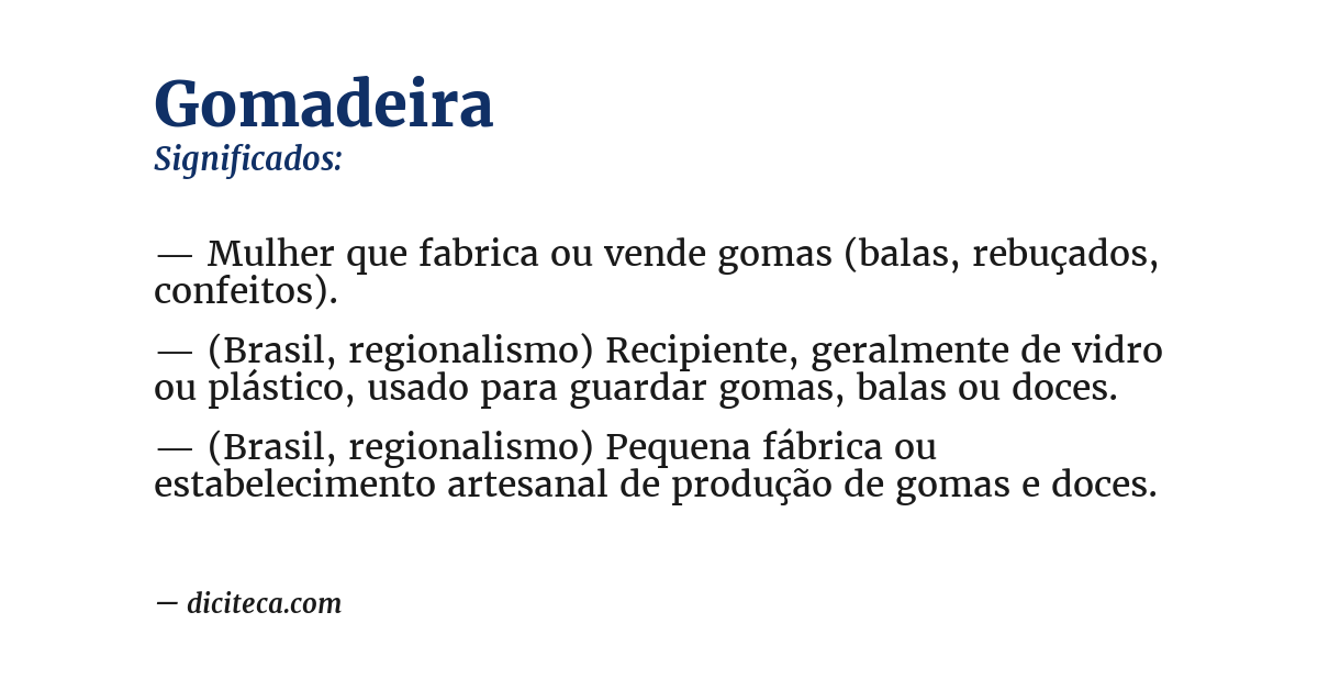 Significado de gomadeira