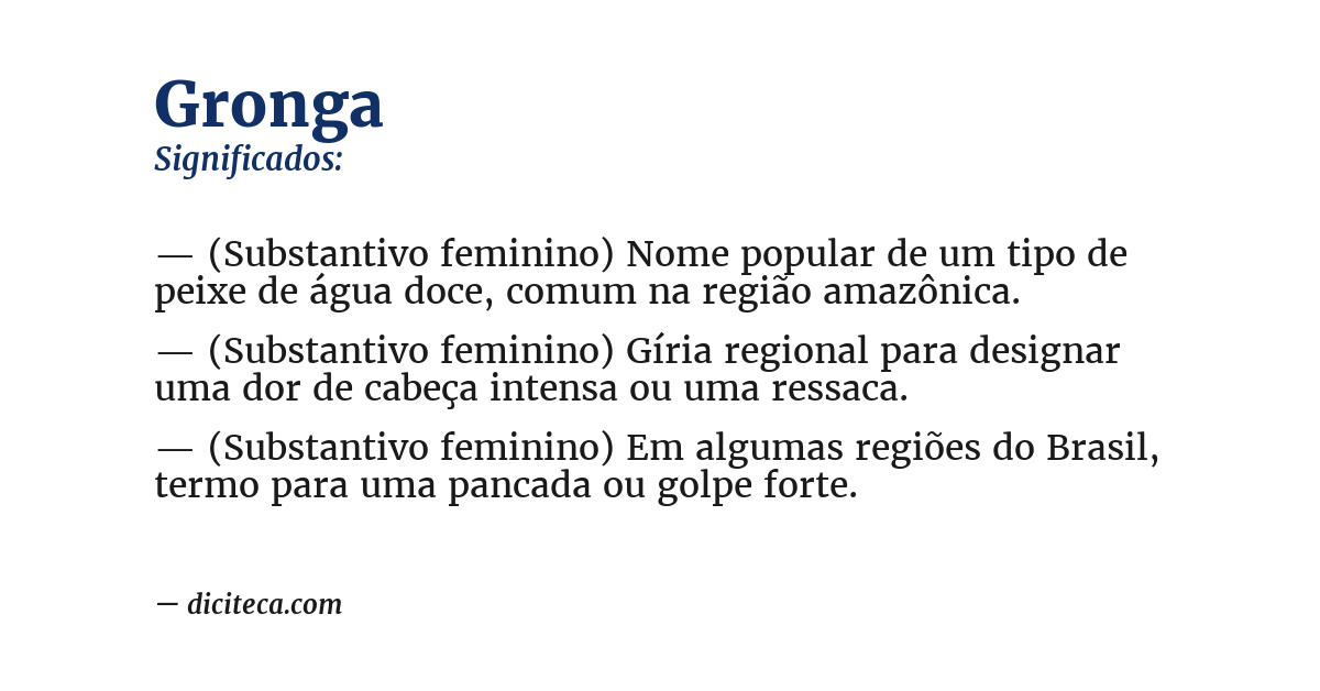 Significado de gronga