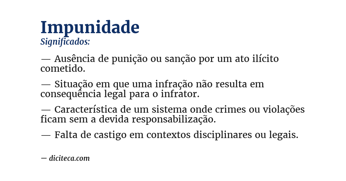 Significado de impunidade