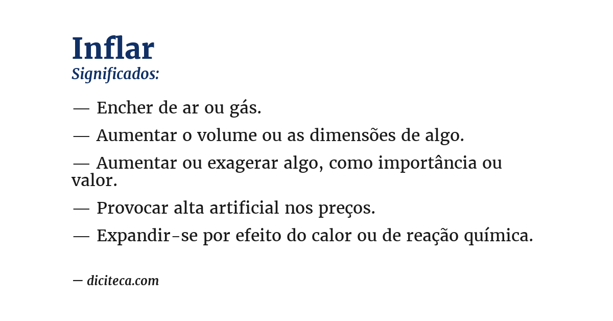 Significado de inflar