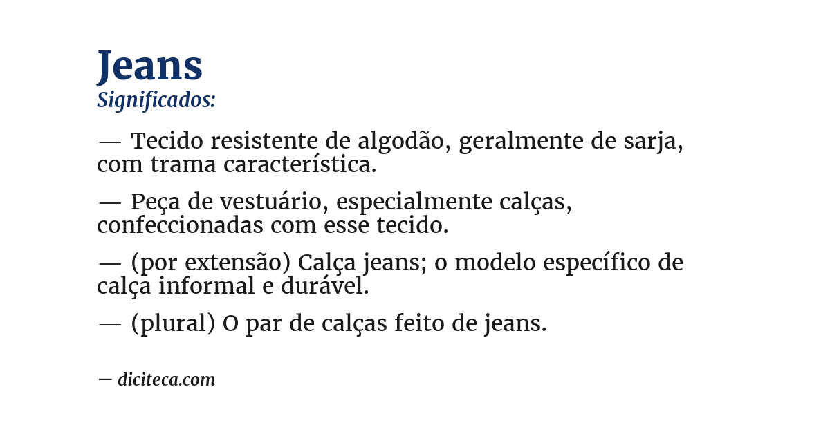Significado de jeans