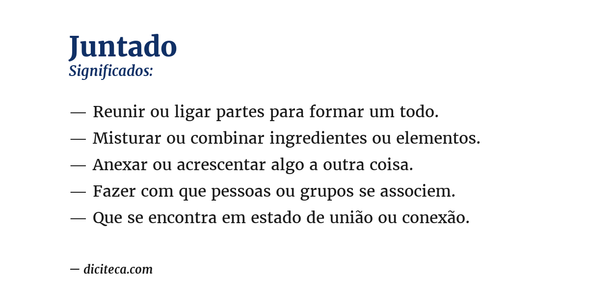 Significado de juntado