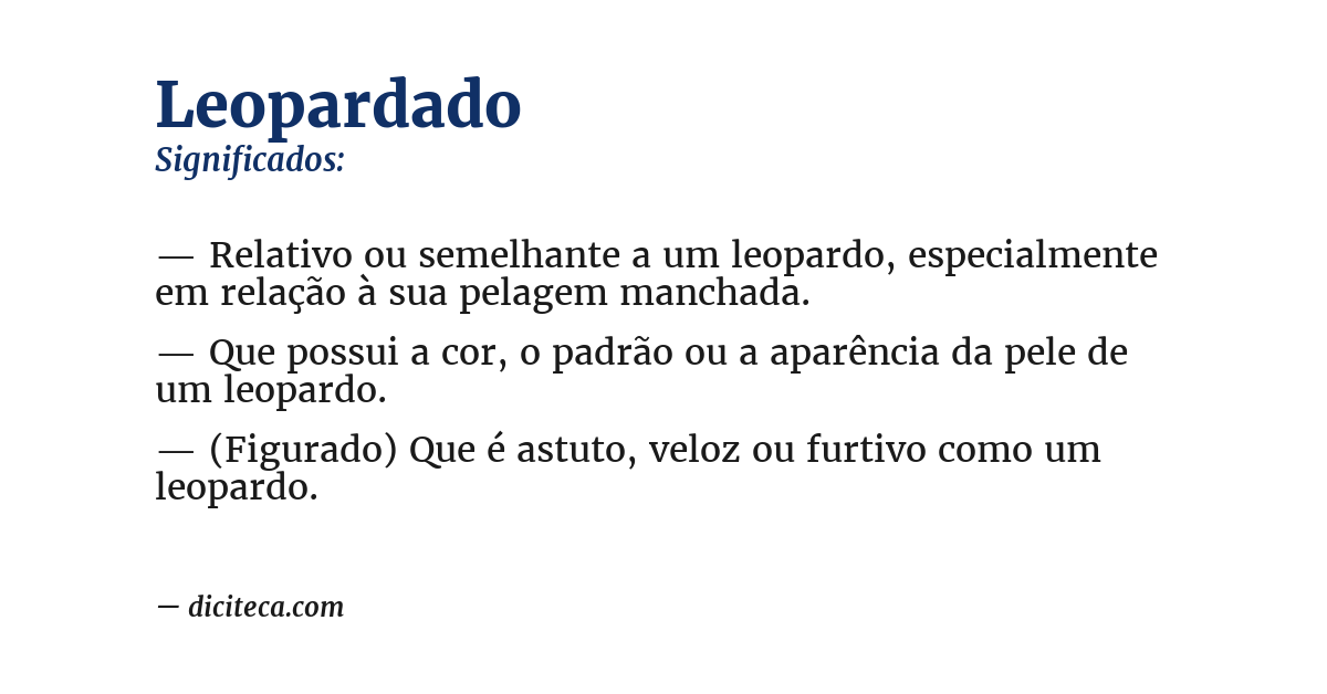 Significado de leopardado