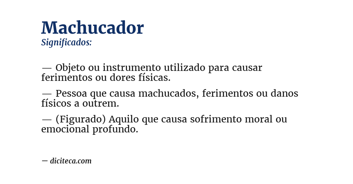 Significado de machucador