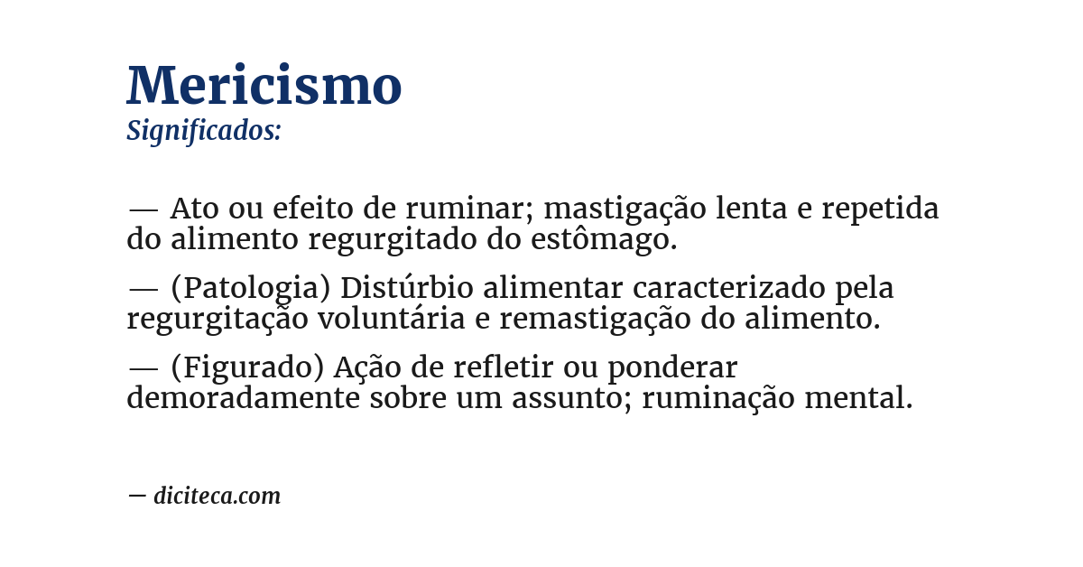 Significado de mericismo