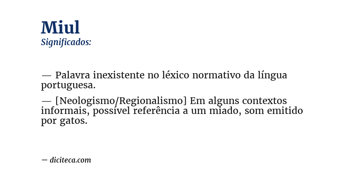 Significado de miul