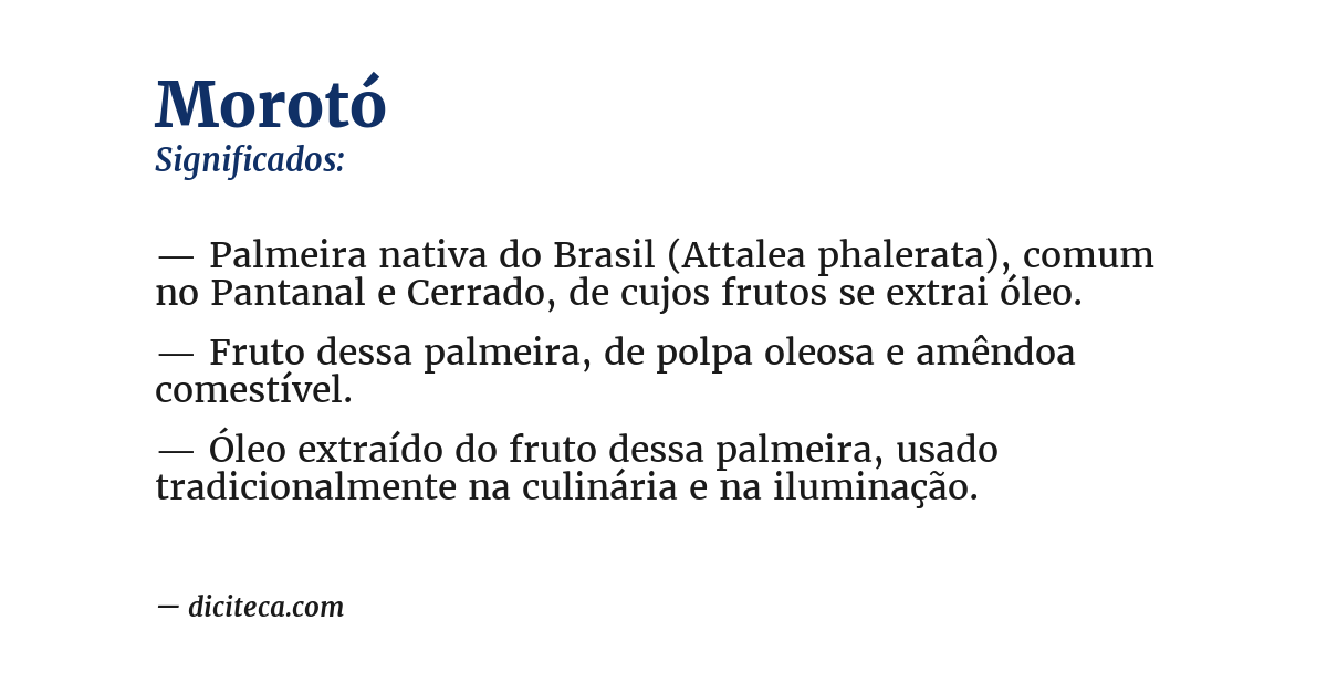 Significado de morotó