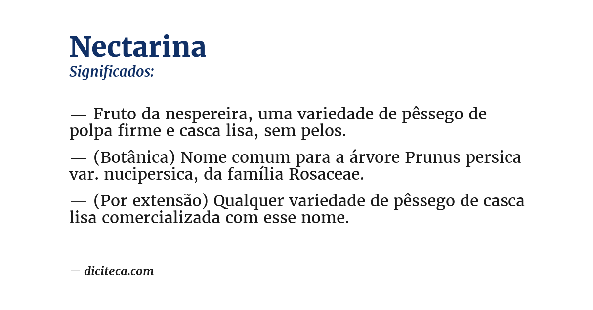Significado de nectarina