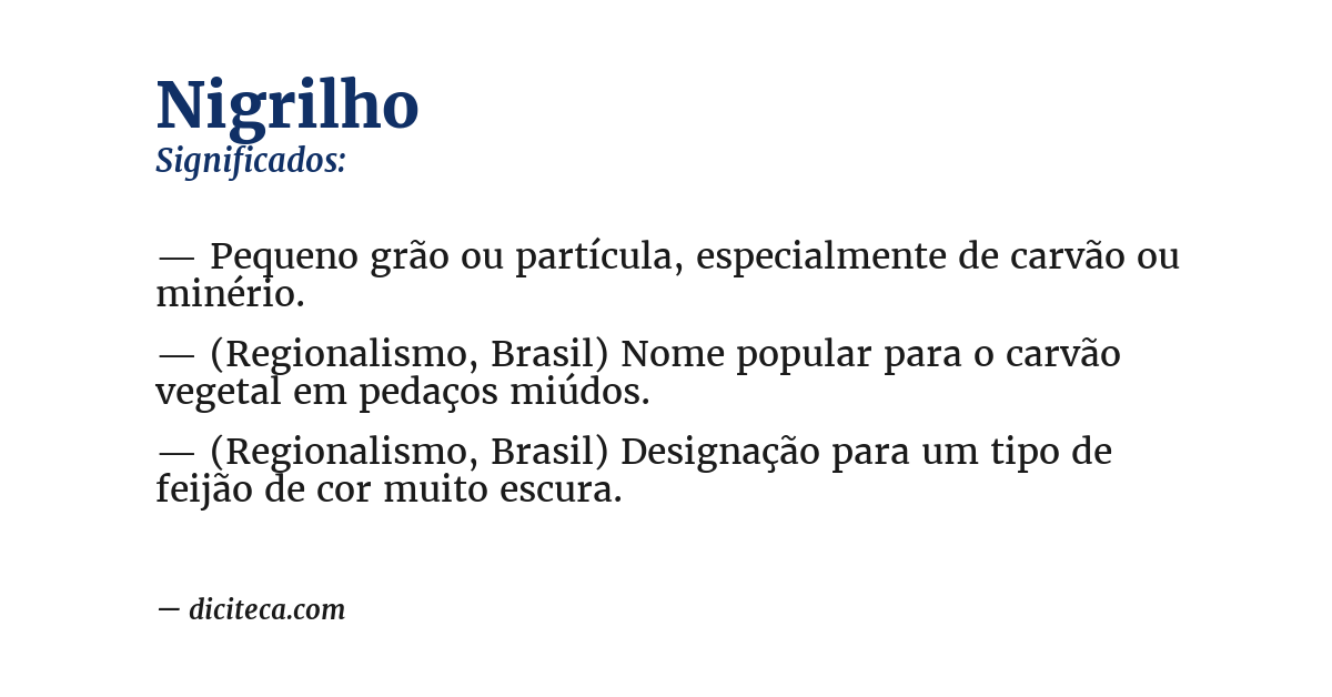 Significado de nigrilho