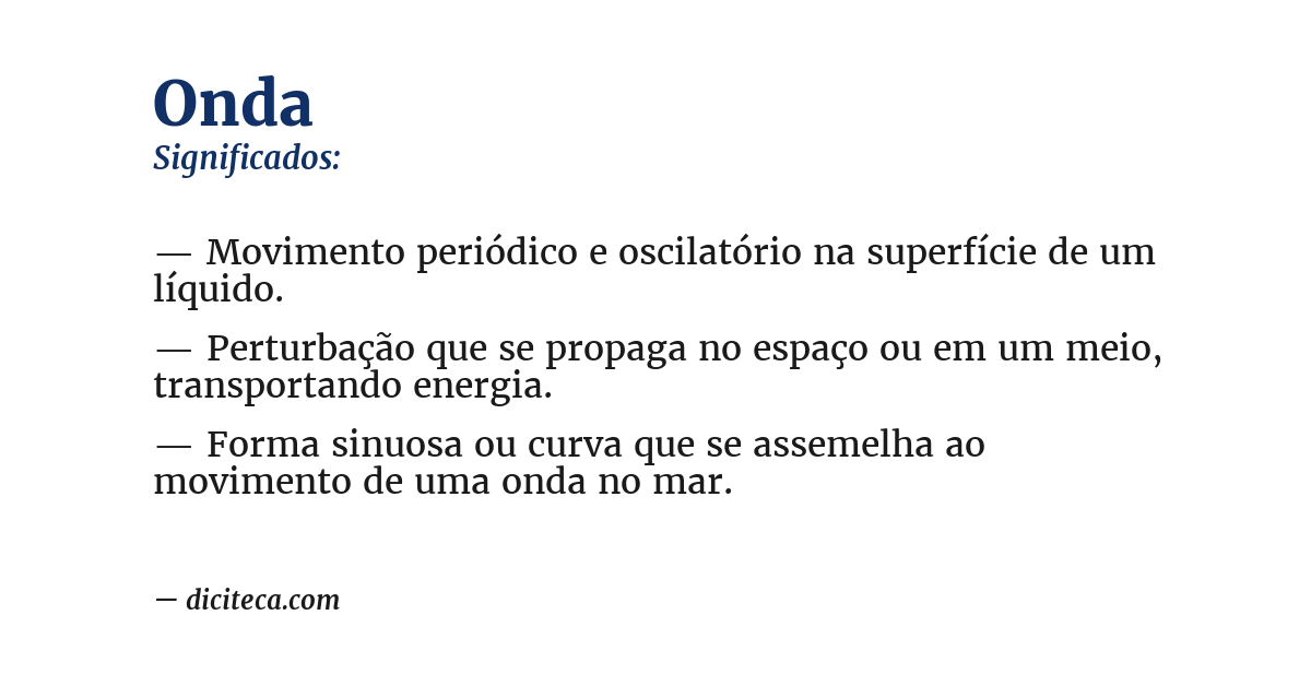 Significado de onda