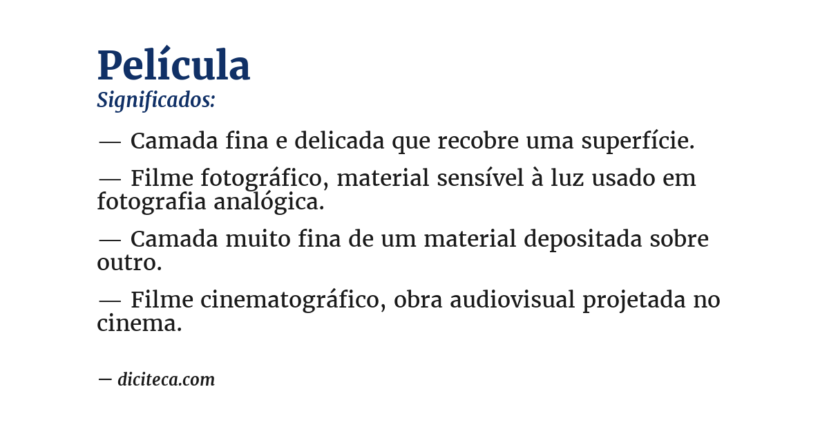 Significado de película