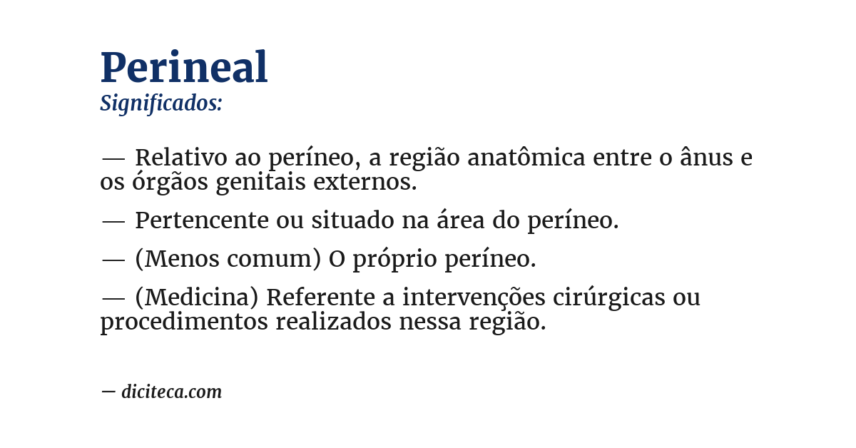 Significado de perineal