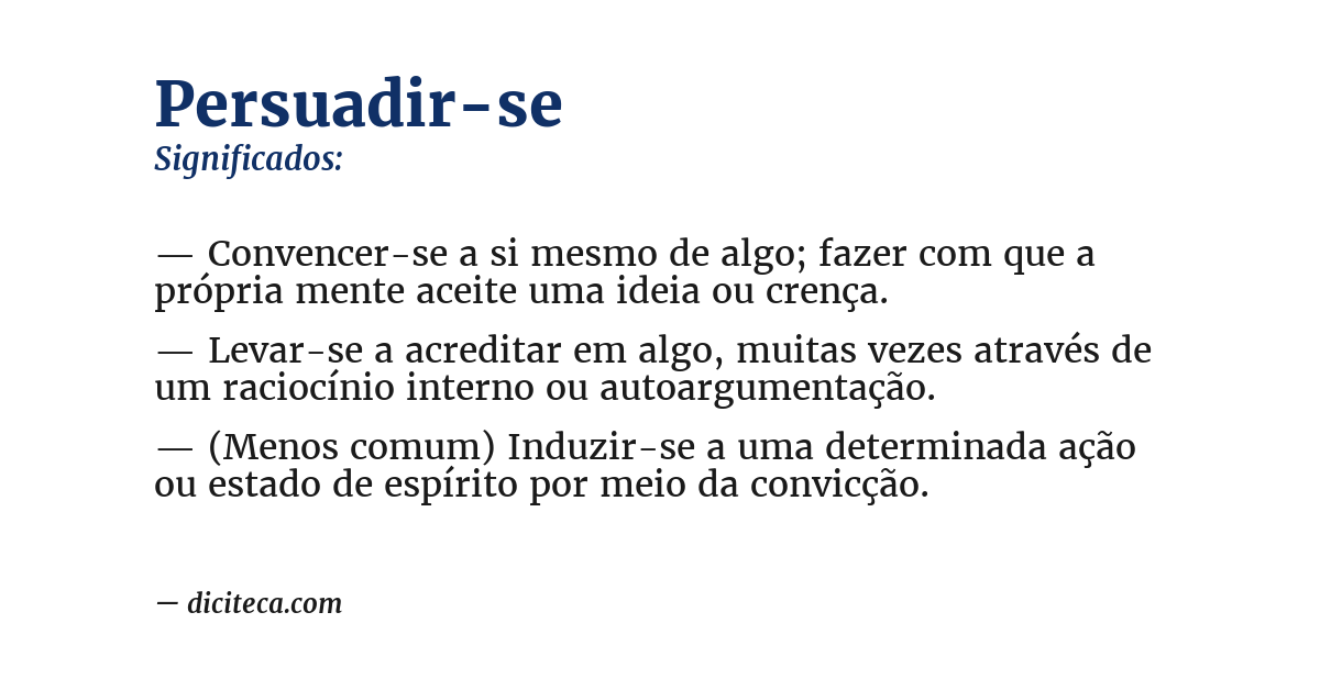 Significado de persuadir-se