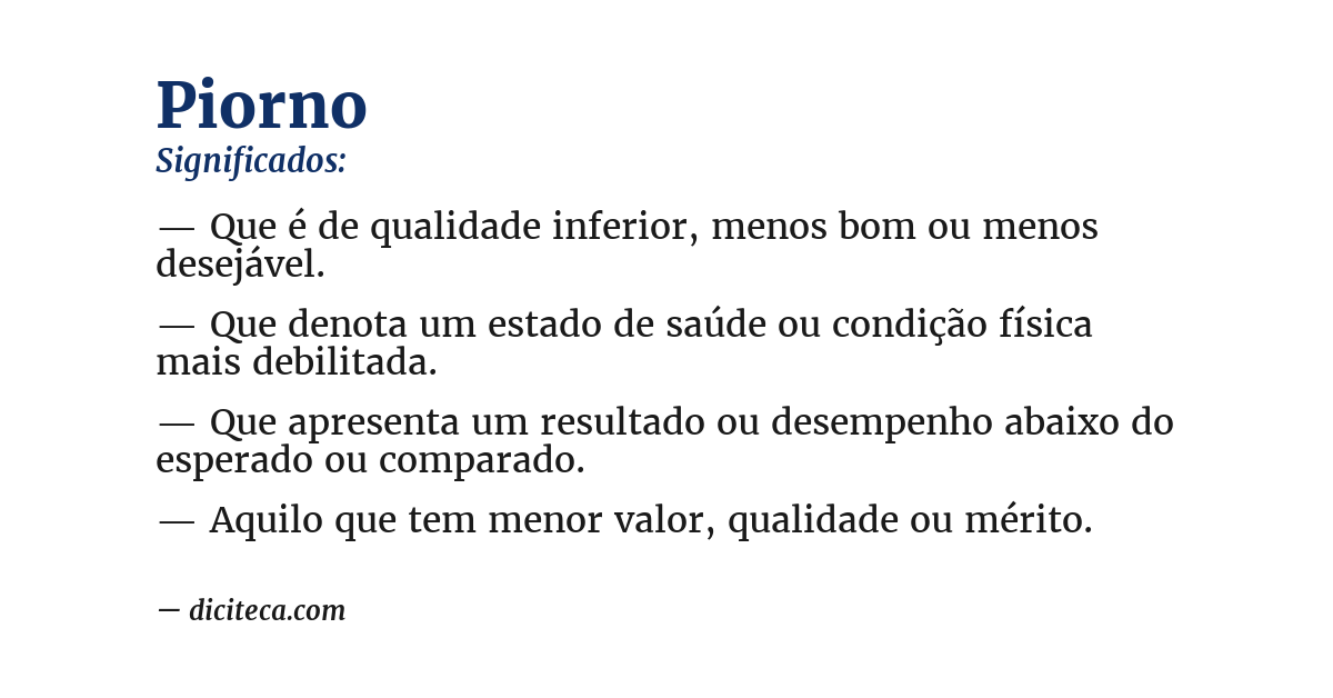 Significado de piorno