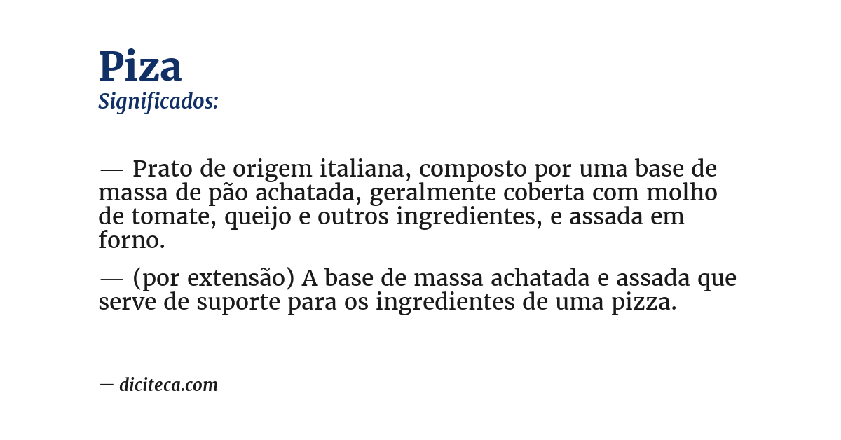 Significado de piza