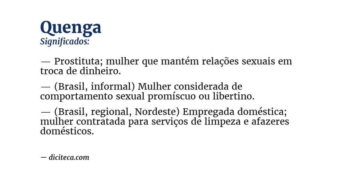 Significado de quenga