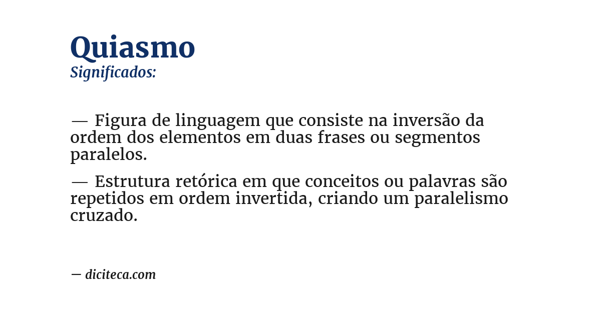 Significado de quiasmo
