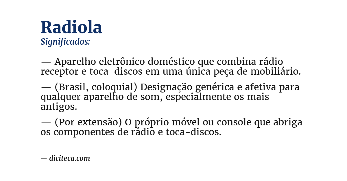 Significado de radiola