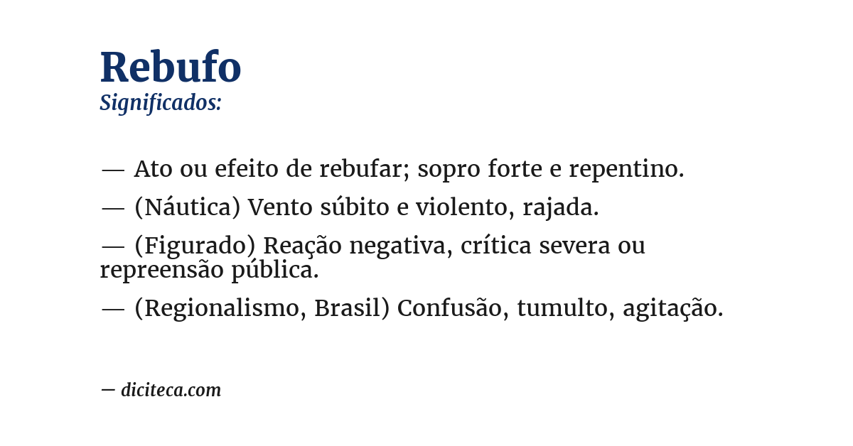 Significado de rebufo