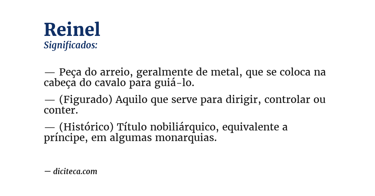 Significado de reinel