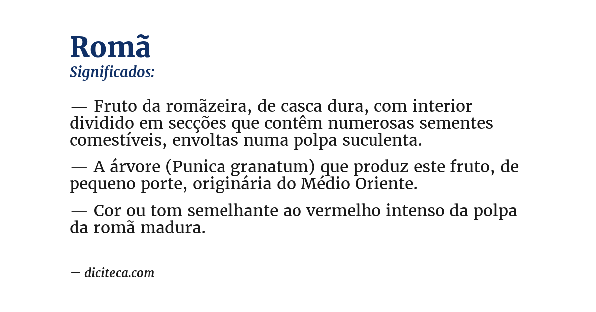 Significado de romã