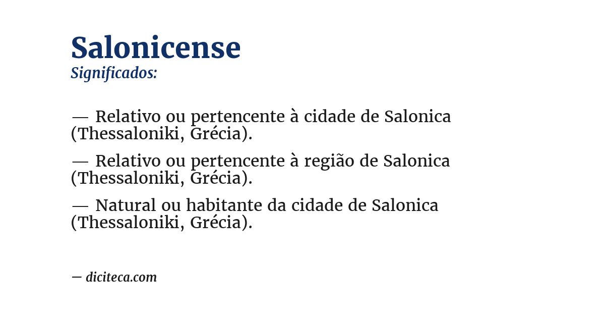 Significado de salonicense