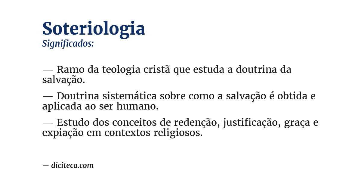 Significado de soteriologia