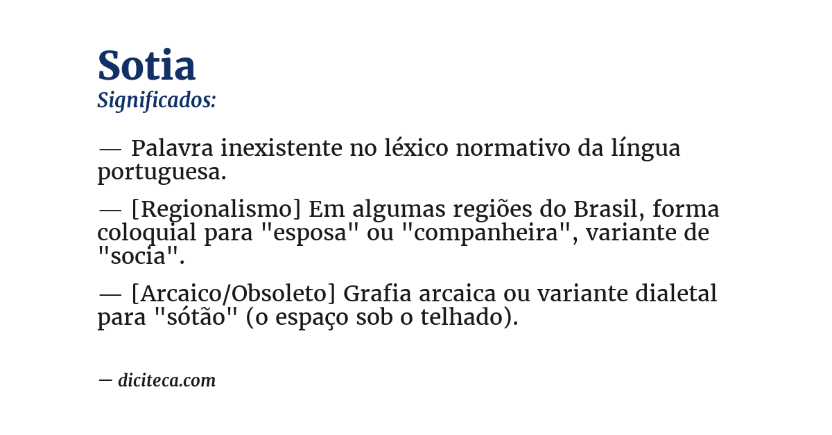 Significado de sotia