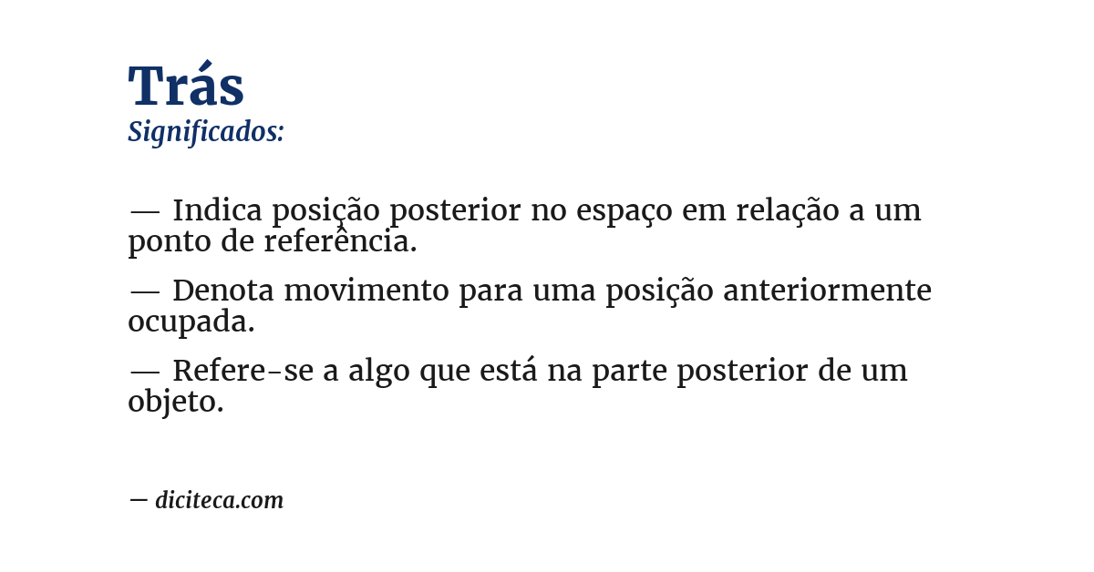 Significado de trás