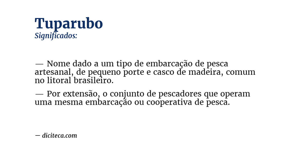 Significado de tuparubo