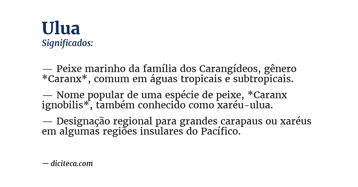 Significado de ulua