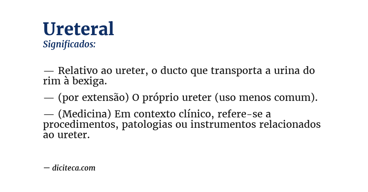 Significado de ureteral