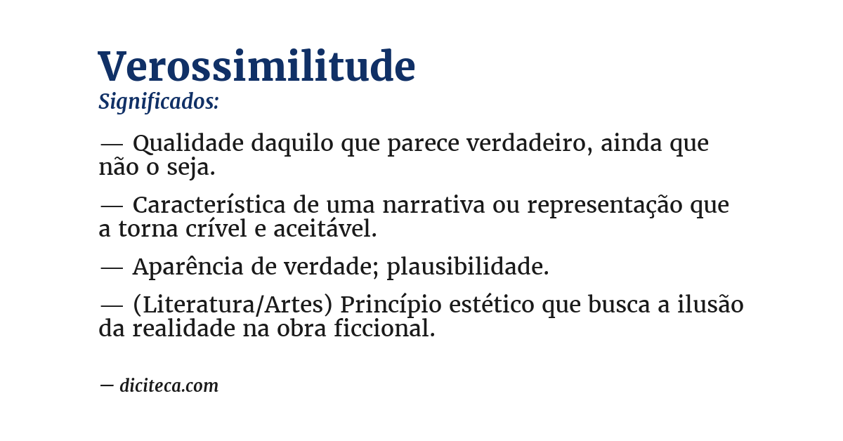 Significado de verossimilitude