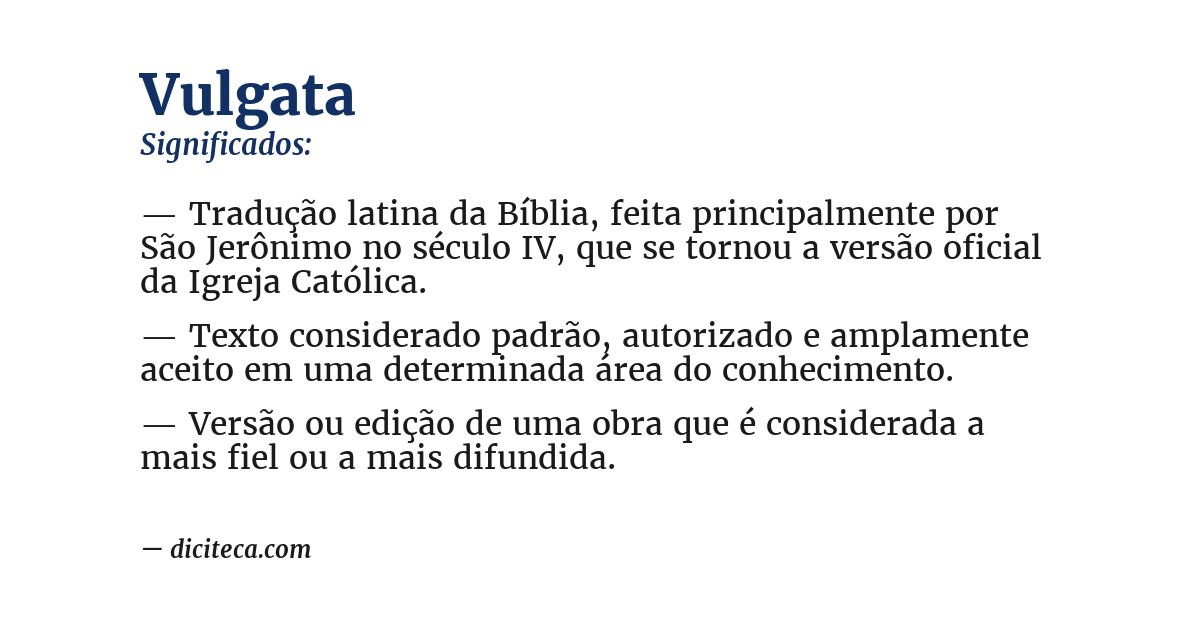 Significado de vulgata