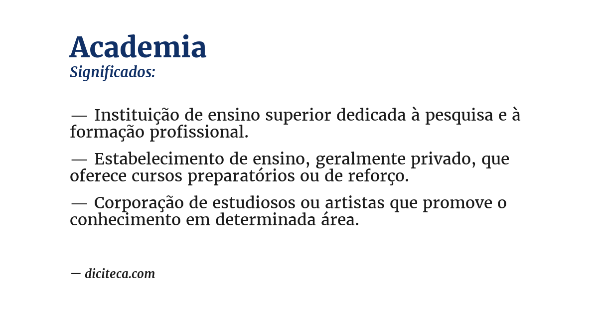 Significado de academia