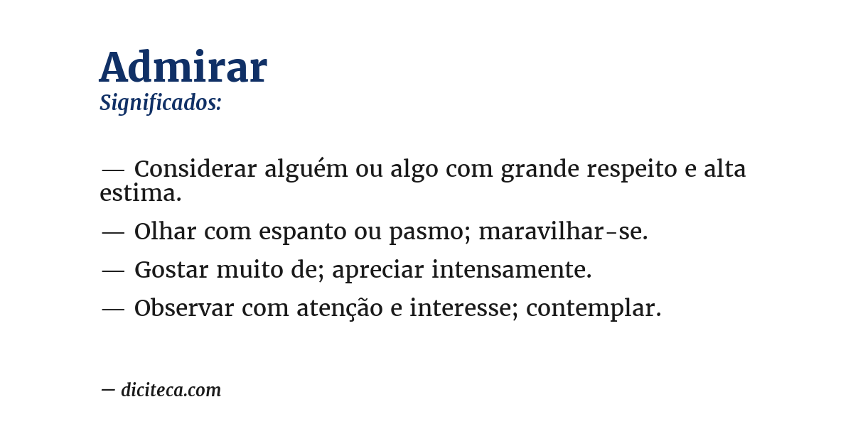 Significado de admirar