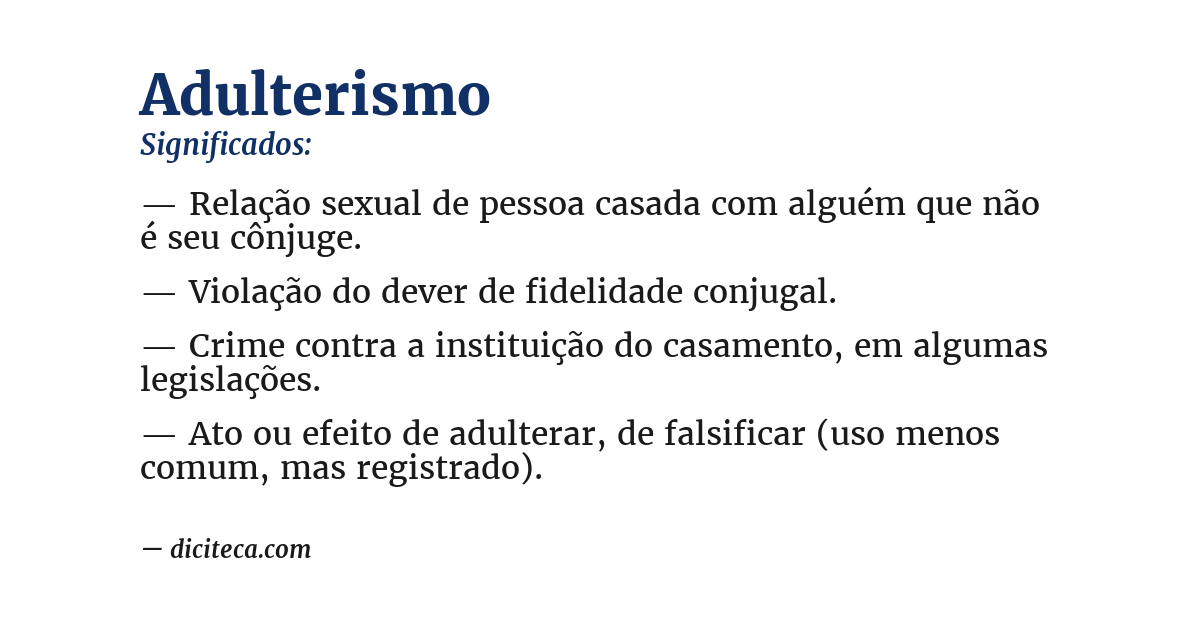 Significado de adulterismo