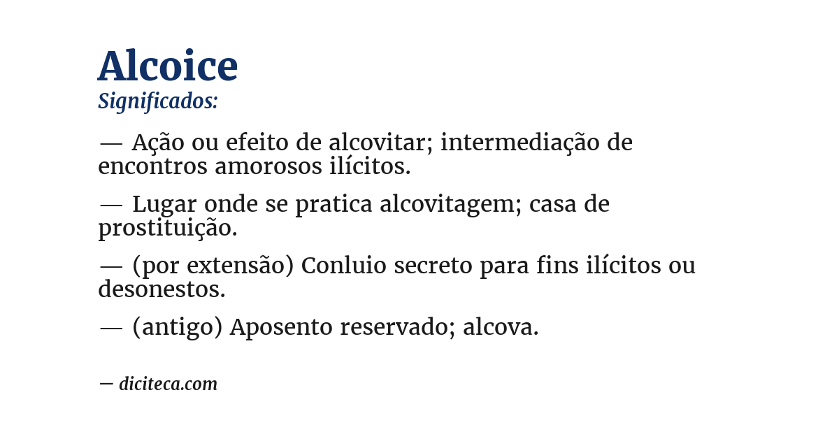 Significado de alcoice