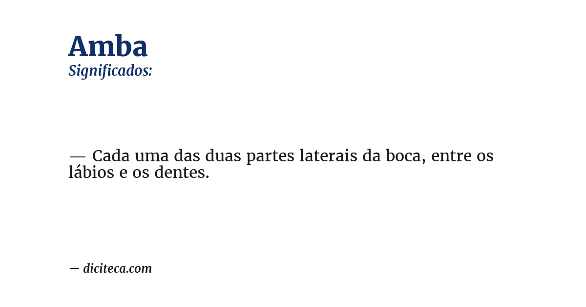 Significado de amba
