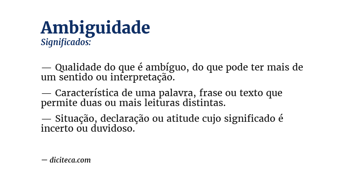Significado de ambiguidade