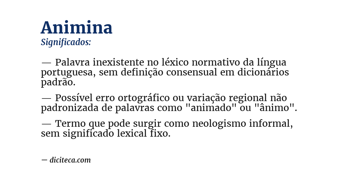 Significado de animina