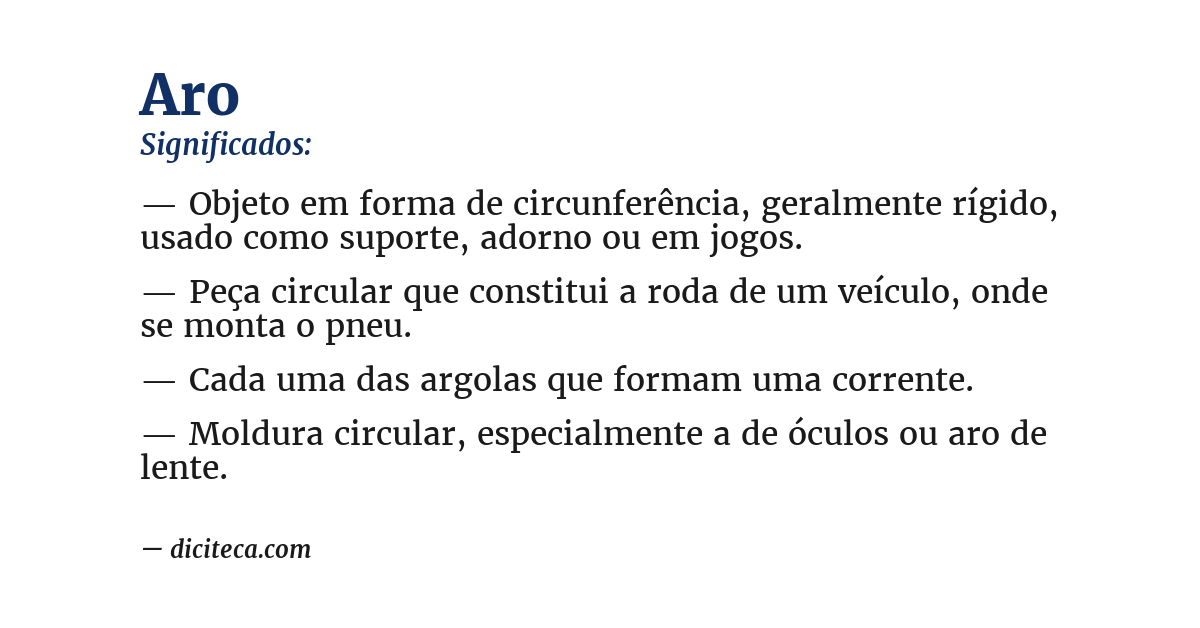 Significado de aro