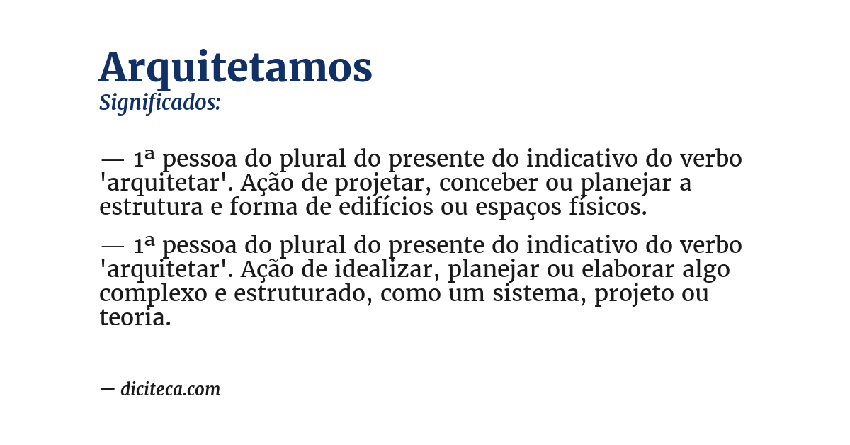 Significado de arquitetamos