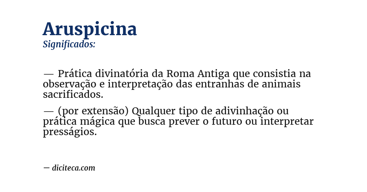 Significado de aruspicina