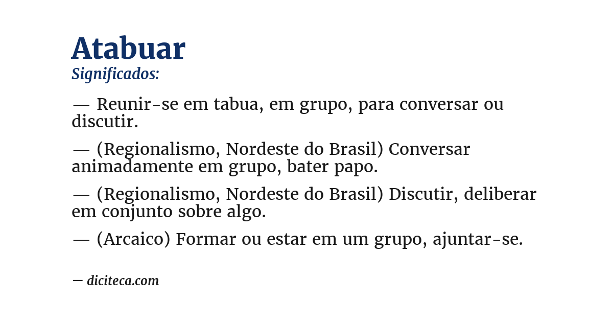 Significado de atabuar