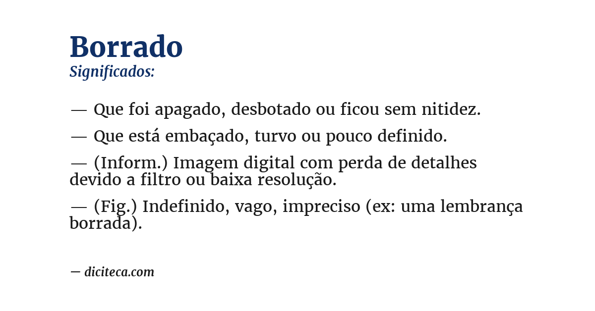 Significado de borrado