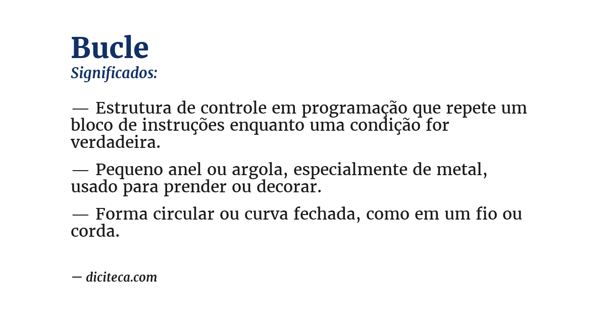 Significado de bucle